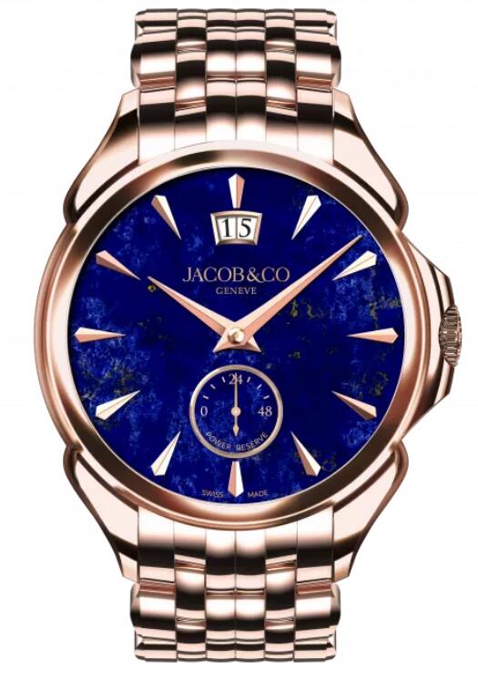 Jacob & Co PALATIAL CLASSIC MANUAL BIG DATE - ROSE GOLD (LAPIS LAZULI) BRACELET PC400.40.AA.AB.A40AA Replica watch